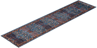 Traditional Serapi Light Blue Wool Runner 2' 8" x 11' 7" - Solo Rugs