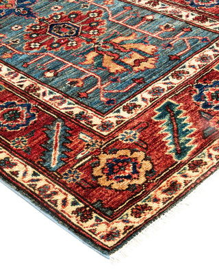 Traditional Serapi Light Blue Wool Runner 2' 8" x 9' 8" - Solo Rugs