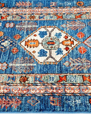 Traditional Serapi Light Blue Wool Runner 2' 8" x 11' 6" - Solo Rugs