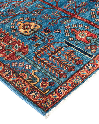 Traditional Serapi Light Blue Wool Runner 2' 8" x 13' 8" - Solo Rugs