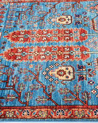 Traditional Serapi Light Blue Wool Runner 2' 8" x 13' 8" - Solo Rugs