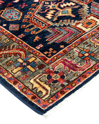Traditional Serapi Blue Wool Runner 2' 9" x 12' 0" - Solo Rugs