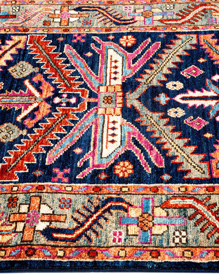 Traditional Serapi Blue Wool Runner 2' 9" x 12' 0" - Solo Rugs