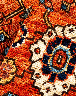 Traditional Serapi Orange Wool Runner 2' 9" x 12' 11" - Solo Rugs