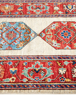Traditional Serapi Ivory Wool Runner 2' 9" x 9' 10" - Solo Rugs
