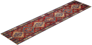 Traditional Serapi Orange Wool Runner 3' 2" x 14' 2" - Solo Rugs