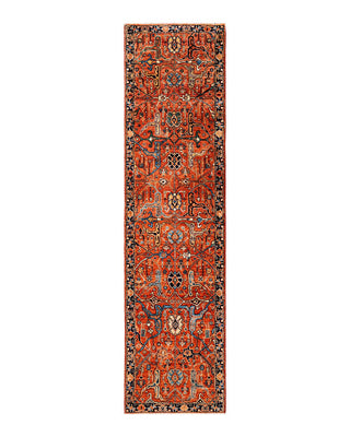 Traditional Serapi Orange Wool Runner 2' 6" x 9' 10" - Solo Rugs