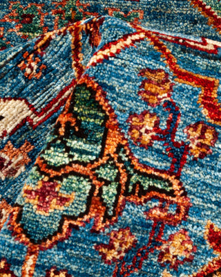 Traditional Serapi Light Blue Wool Area Rug 2' 0" x 5' 11" - Solo Rugs
