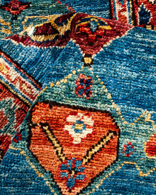 Traditional Serapi Light Blue Wool Area Rug 2' 3" x 7' 8" - Solo Rugs
