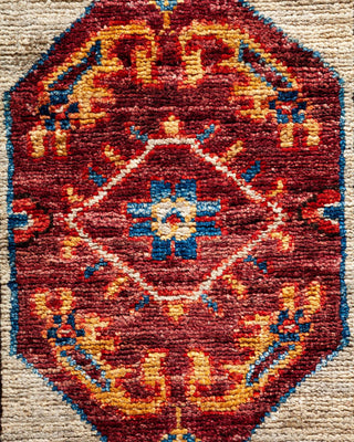 Traditional Serapi Light Gray Wool Area Rug 2' 0" x 6' 0" - Solo Rugs