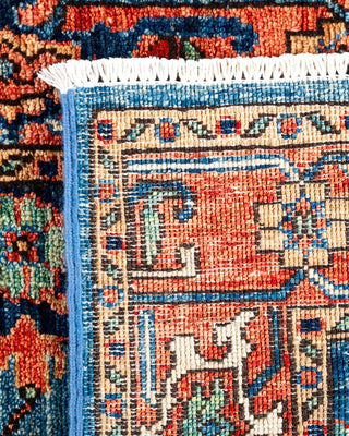 Traditional Serapi Light Blue Wool Area Rug 2' 2" x 6' 5" - Solo Rugs