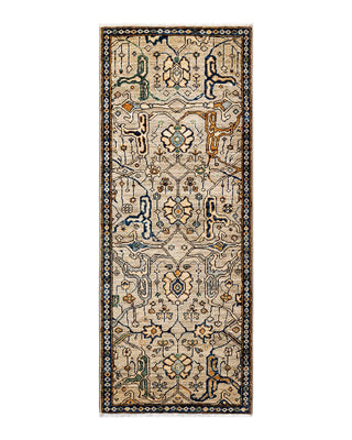 Traditional Serapi Ivory Wool Area Rug 2' 1" x 5' 5" - Solo Rugs