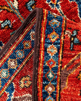 Traditional Serapi Orange Wool Area Rug 2' 0" x 6' 1" - Solo Rugs