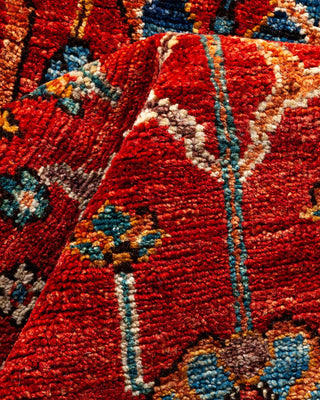 Traditional Serapi Orange Wool Area Rug 2' 0" x 6' 1" - Solo Rugs