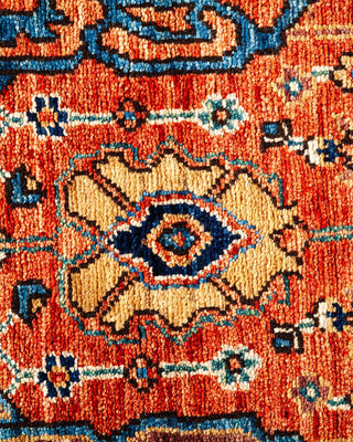 Traditional Serapi Orange Wool Area Rug 2' 0" x 5' 11" - Solo Rugs