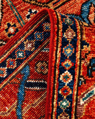 Traditional Serapi Orange Wool Area Rug 2' 0" x 5' 11" - Solo Rugs