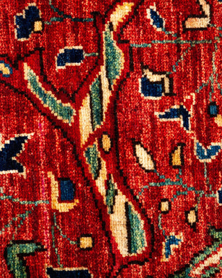 Traditional Serapi Orange Wool Area Rug 2' 9" x 4' 2" - Solo Rugs