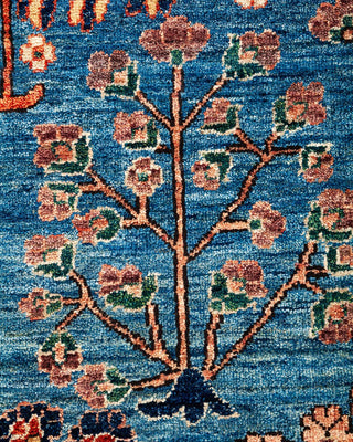 Traditional Serapi Light Blue Wool Area Rug 2' 8" x 4' 1" - Solo Rugs