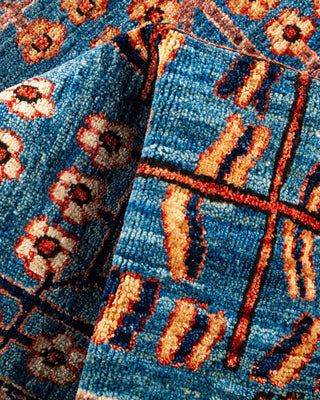Traditional Serapi Light Blue Wool Area Rug 2' 8" x 4' 1" - Solo Rugs