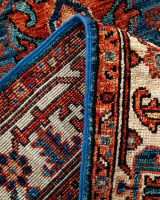 Traditional Serapi Light Blue Wool Area Rug 2' 9" x 4' 4" - Solo Rugs