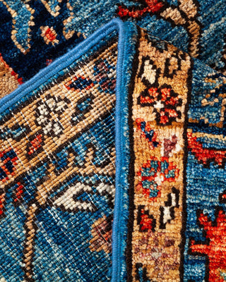 Traditional Serapi Light Blue Wool Area Rug 2' 2" x 3' 2" - Solo Rugs