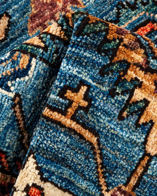Traditional Serapi Light Blue Wool Area Rug 2' 2" x 3' 2" - Solo Rugs