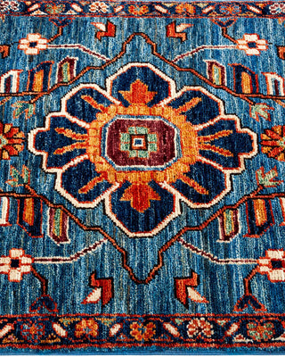 Traditional Serapi Light Blue Wool Area Rug 2' 0" x 3' 0" - Solo Rugs
