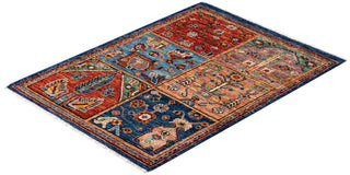 Traditional Serapi Blue Wool Area Rug 2' 1" x 2' 10" - Solo Rugs