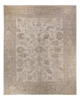 Traditional Oushak Ivory Wool Area Rug 11' 6" x 14' 4" - Solo Rugs