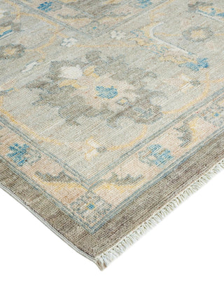 Traditional Oushak Gray Wool Area Rug 9' 10" x 13' 3" - Solo Rugs