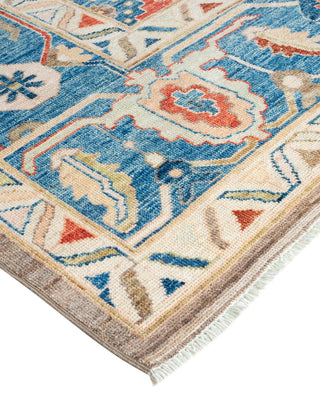 Traditional Oushak Beige Wool Area Rug 9' 11" x 13' 7" - Solo Rugs