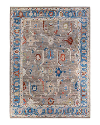 Traditional Oushak Beige Wool Area Rug 9' 11" x 13' 7" - Solo Rugs