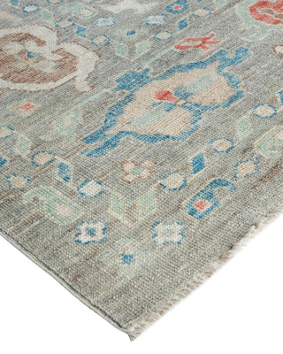 Traditional Oushak Gray Wool Area Rug 9' 10" x 13' 9" - Solo Rugs