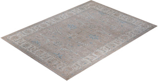 Traditional Oushak Ivory Wool Area Rug 8' 11" x 12' 0" - Solo Rugs