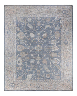 Traditional Oushak Gray Wool Area Rug 9' 1" x 11' 6" - Solo Rugs