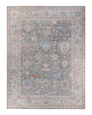 Traditional Oushak Light Gray Wool Area Rug 9' 0" x 11' 8" - Solo Rugs