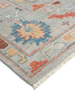 Traditional Oushak Gray Wool Area Rug 9' 0" x 11' 2" - Solo Rugs