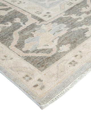 Traditional Oushak Light Gray Wool Area Rug 8' 8" x 11' 10" - Solo Rugs