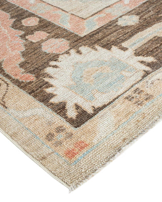 Traditional Oushak Ivory Wool Area Rug 9' 2" x 11' 11" - Solo Rugs