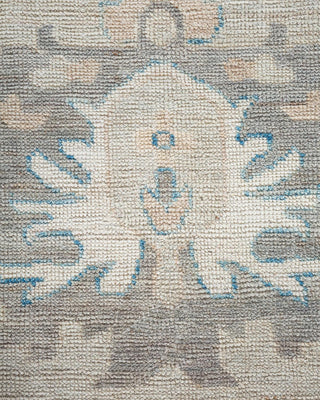 Traditional Oushak Ivory Wool Area Rug 8' 1" x 9' 10" - Solo Rugs