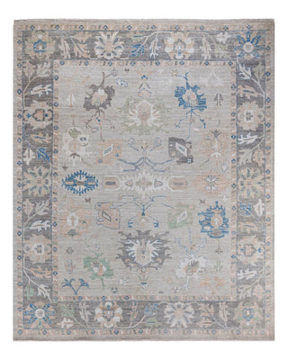 Traditional Oushak Ivory Wool Area Rug 8' 1" x 9' 10" - Solo Rugs