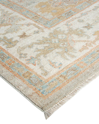 Traditional Oushak Ivory Wool Area Rug 8' 3" x 10' 1" - Solo Rugs
