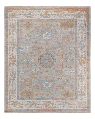 Traditional Oushak Ivory Wool Area Rug 8' 3" x 10' 1" - Solo Rugs
