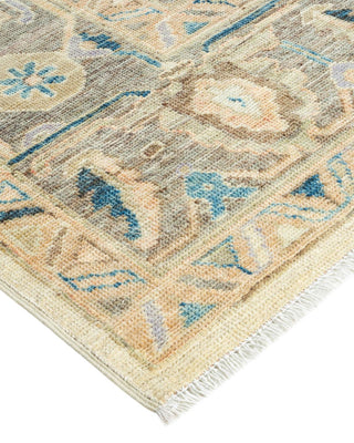 Traditional Oushak Ivory Wool Area Rug 8' 3" x 9' 10" - Solo Rugs