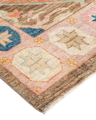 Traditional Oushak Beige Wool Area Rug 7' 7" x 9' 10" - Solo Rugs