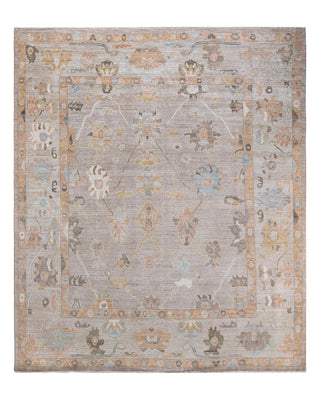 Traditional Oushak Ivory Wool Area Rug 8' 5" x 10' 0" - Solo Rugs