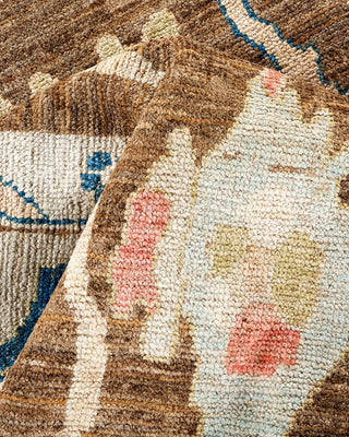 Traditional Oushak Brown Wool Area Rug 6' 2" x 8' 9" - Solo Rugs