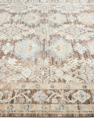 Traditional Oushak Beige Wool Area Rug 6' 1" x 8' 9" - Solo Rugs