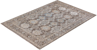 Traditional Oushak Beige Wool Area Rug 6' 1" x 8' 9" - Solo Rugs