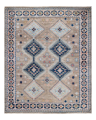 Traditional Oushak Beige Wool Area Rug 5' 3" x 6' 3" - Solo Rugs